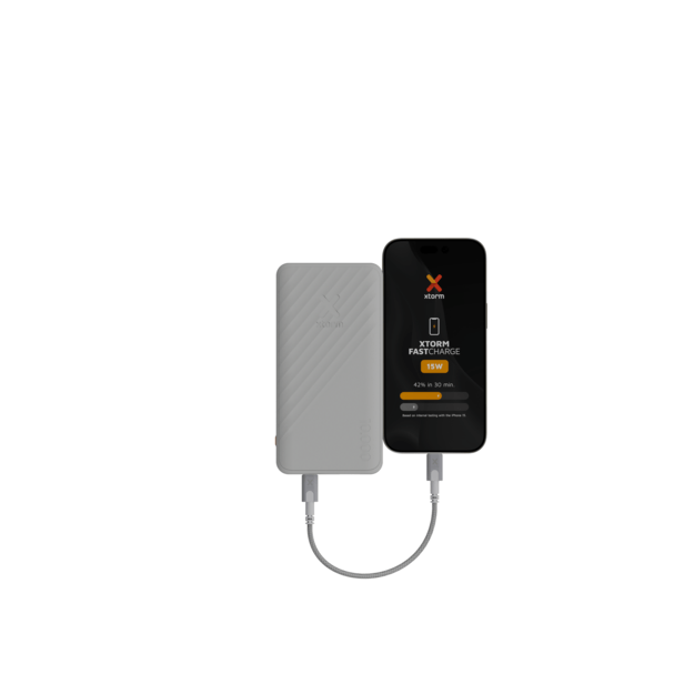 Xtorm - 15W FastCharge Go2 Powerbank 10.000 - Ash White