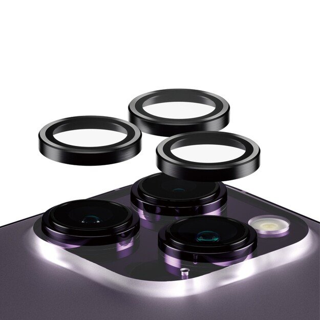 PanzerGlass - Hoops Camera Lens Protector iPhone 14 Pro/14 Pro Max - Black
