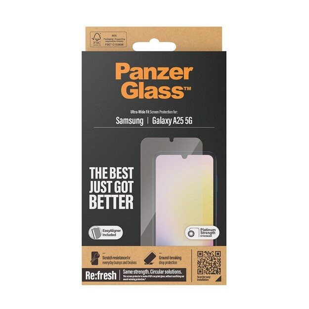 PanzerGlass - Screen Protector Samsung Galaxy A25 5G - Ultra-Wide Fit
