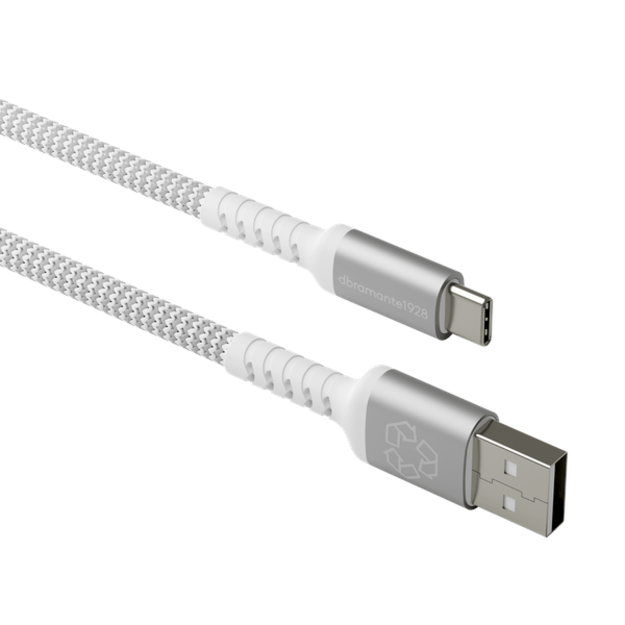 dbramante1928 - Re-Charge Pro Braided Cable - USB-A to USB-C, 1.2m - White