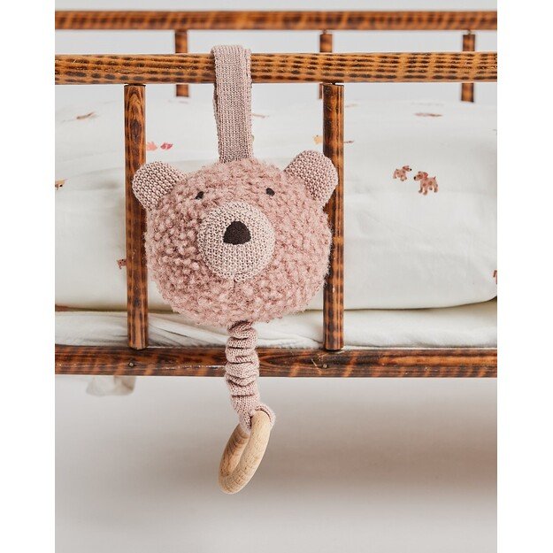Smallstuff - Music mobile, wool bouclé, rose (40011-42)