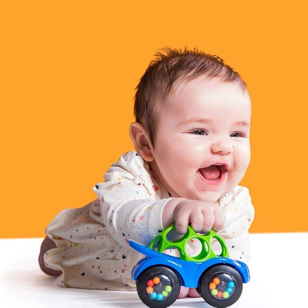 Bright Starts - Toy car, Rattle & Roll Buggie™, blue - (BS-81559)