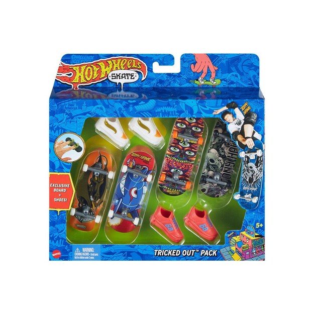 Hot Wheels - Skate Tony Hawk - Fingerboards & Skate Shoes Multipack (HGT84) (asst)