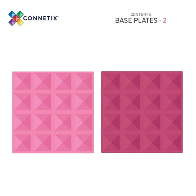 Connetix - Base Plate - Pastel Pink & Berry - (CT-P-PB002-BP)