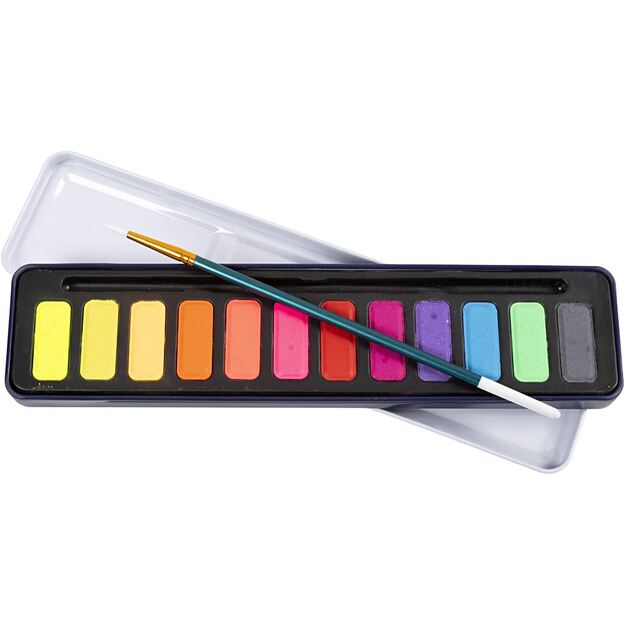 Colortime - Watercolour kit, pastel colours, 12colour/ 1 pack - ()