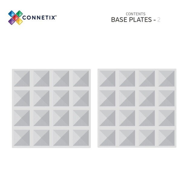 Connetix - Base Plate - Clear - 2 Pieces (CT-C-00002-BP)