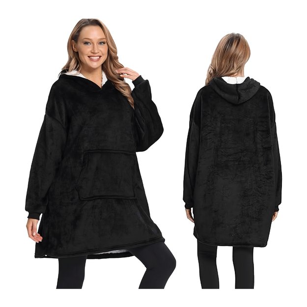 DUŻA BLUZA KOC KOCOBLUZA OVERSIZE GRUBA Z KAPTUREM SZLAFROK DAMSKA MĘSKA
