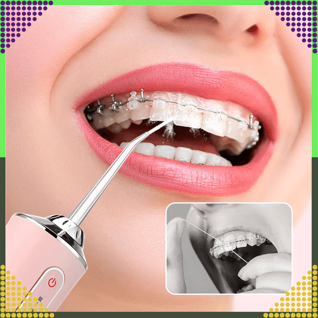 Irygator do Zębów Bezprzewodowy Dentystyczny Mocny 4 Dysze 3 Tryby 220 ml 21