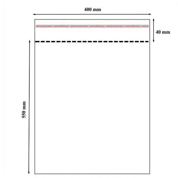 WORECZKI TOREBKI CELOFANOWE CELOFAN FOLIOWE BG OPP ZAKLEJANE 40x55 100 szt  24