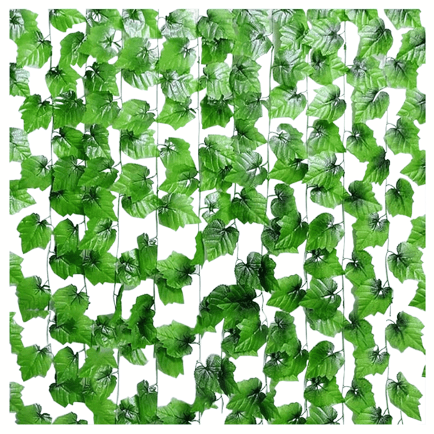 12x Artificial Ivy for Wall Balcony Plant Leaves Hanging Decoration 27m