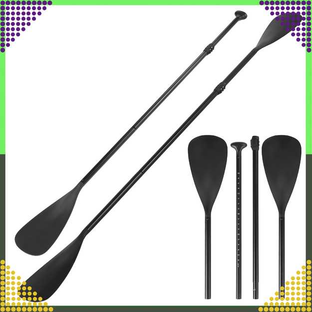 Składane Wiosło Kajakowe do Deski SUP 2w1 Regulowane 4-Częściowe 210 cm Pro 1
