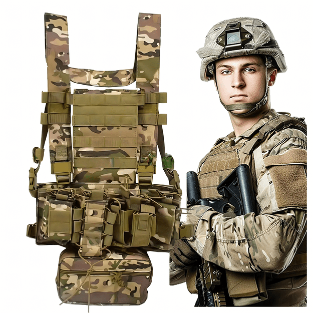 Kamizelka Taktyczna Wosjkowa Ochronna Molle Lekka Airsoft Zasobnik Asg
