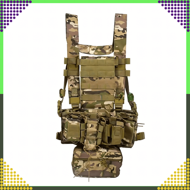 Kamizelka Taktyczna Wosjkowa Ochronna Molle Lekka Airsoft Zasobnik Asg 2