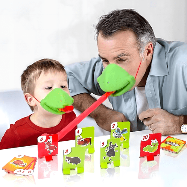 ĮGŪDŽIŲ ŽAIDIMAS GREITAS LIEŽUVIS VARLĖ GAUDYMAS VABZDŽIAI IR KIRMINAI RINKINYS 2 ŽAIDĖJAMS 2