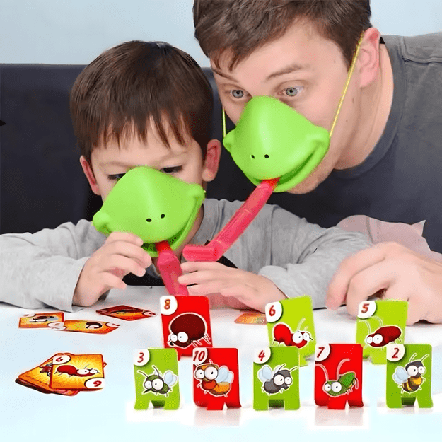 ĮGŪDŽIŲ ŽAIDIMAS GREITAS LIEŽUVIS VARLĖ GAUDYMAS VABZDŽIAI IR KIRMINAI RINKINYS 2 ŽAIDĖJAMS 11