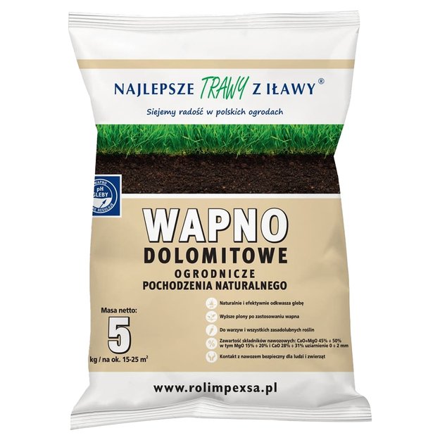 Aukščiausios kokybės dolomitinės kalkės sodininkystės natūralios ekologiškos trąšos 5 kg