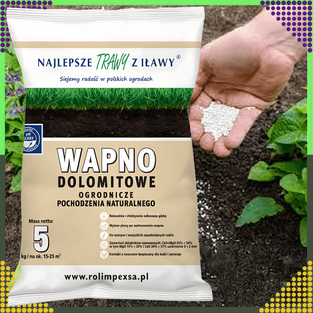 Premium wapno dolomitowe ogrodnicze ogrodowe naturalne nawóz eko 5kg 17