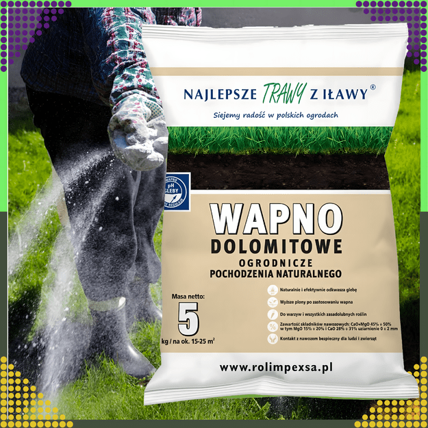 Premium wapno dolomitowe ogrodnicze ogrodowe naturalne nawóz eko 5kg 12