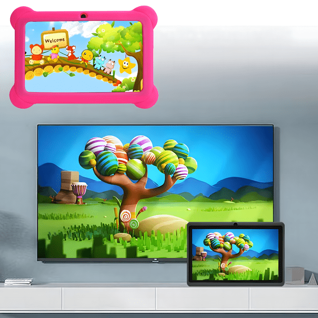 Tablet Edukacyjny 7  dla Dzieci do Nauki Zabawy Gier Bajek Android WiFi Etui 11