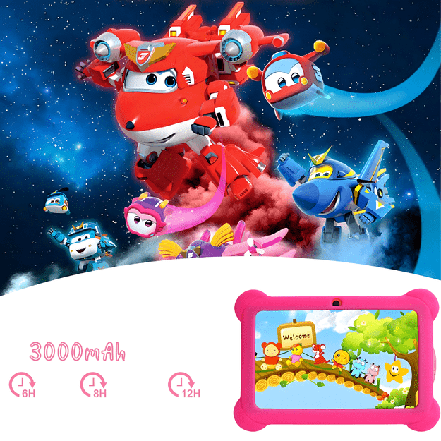 Tablet Edukacyjny 7  dla Dzieci do Nauki Zabawy Gier Bajek Android WiFi Etui 6