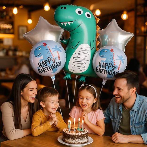 Zestaw Balonów Urodzinowych Dinozaur na Urodziny Urodzinowe Przyjęcia 5 szt 7