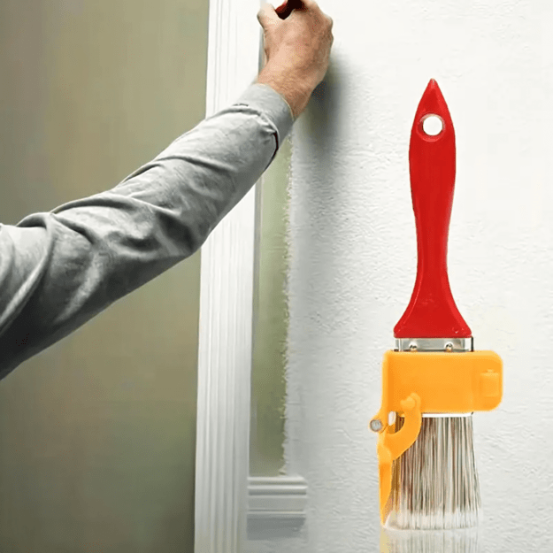 Tikslus teptuko kraštų dažymo rankenos atskyrimo spalvos ir teptuko laikiklis