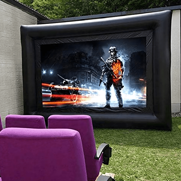 80x Duży Dmuchany Ekran FIlmowy Projekcyjny do Projektora KINO z Dmuchawą 11