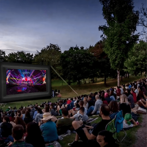 80x Duży Dmuchany Ekran FIlmowy Projekcyjny do Projektora KINO z Dmuchawą 16
