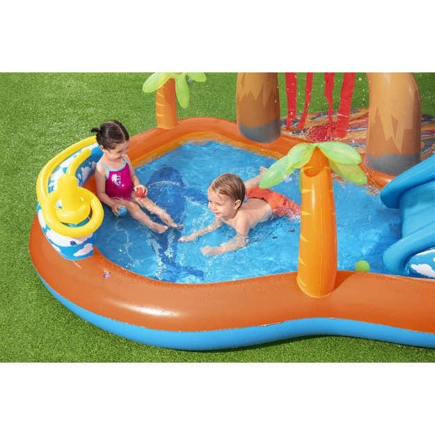 Bestway 53069 Plac Zabaw Dmuchany Lawa ze Zjeżdzalnią 265x265x104 cm Duży 27