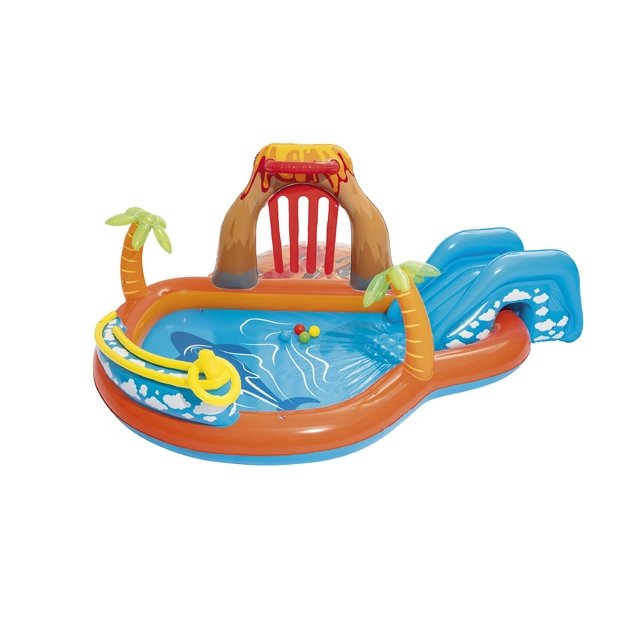 Bestway 53069 Plac Zabaw Dmuchany Lawa ze Zjeżdzalnią 265x265x104 cm Duży 15