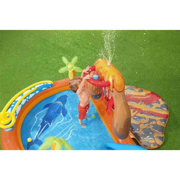 Bestway 53069 Plac Zabaw Dmuchany Lawa ze Zjeżdzalnią 265x265x104 cm Duży 25