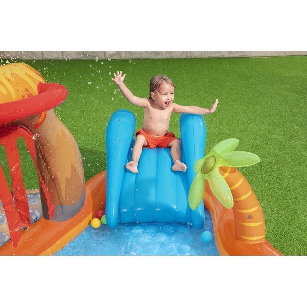 Bestway 53069 Plac Zabaw Dmuchany Lawa ze Zjeżdzalnią 265x265x104 cm Duży 26