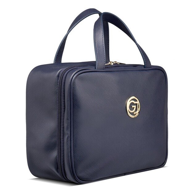 Gillian Jones - Organizer Cosmetic bag w. hangup function - Dark blue PU 3