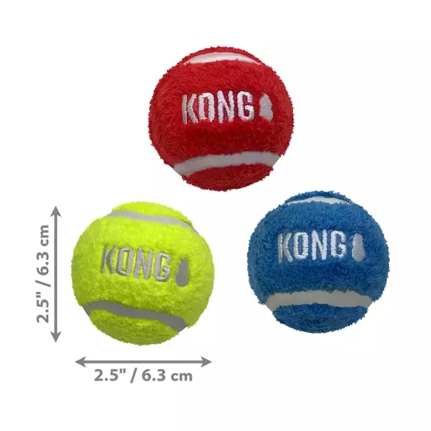 Kong - Sport Softies Ball M 3-pack Mix Ø6,5cm 1