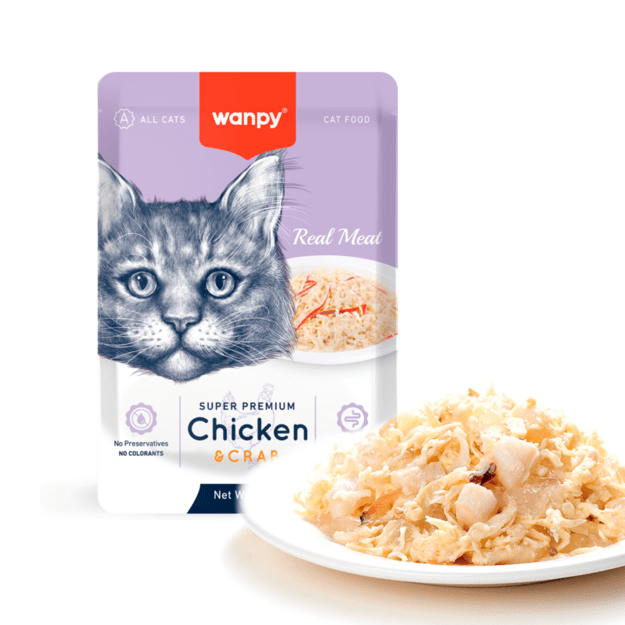 wanpy - Wanpy Cat Retort Pouch Chicken & Crab 85g - 85g