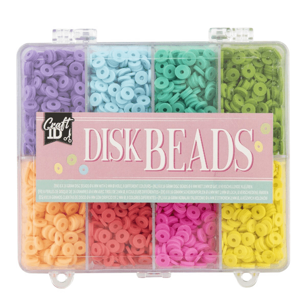 Craft ID - Disc beads 6 mm  - 8 colours (CR1401/GE)