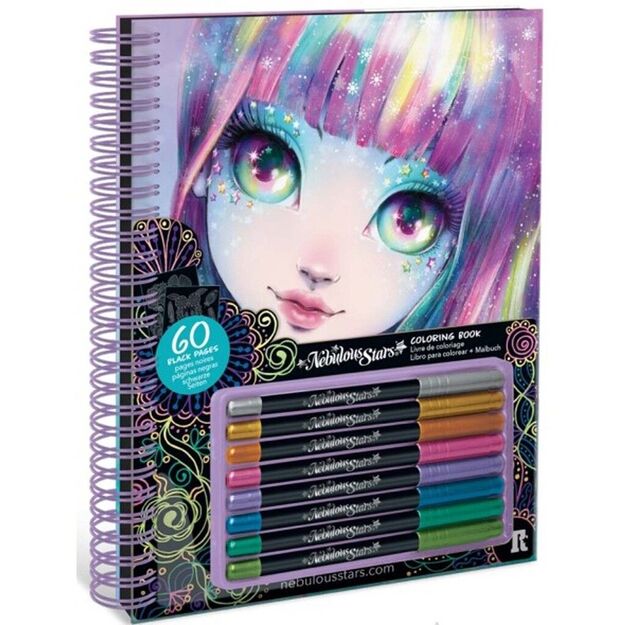 Nebulous Star - Black Pages Coloring Book - Isadora (232-11136)