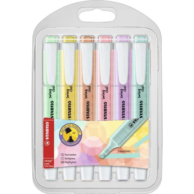 Stabilo - Highlighter swing cool - Pastel colors (6 pcs) (201034)