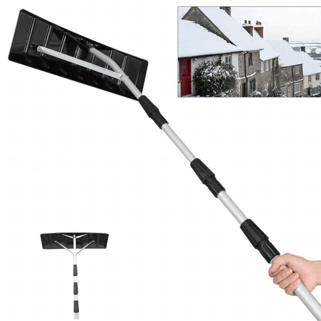 Teleskopinis Sniego Grandiklis Stogui Sniego Kastuvas Sulankstomas 480 cm