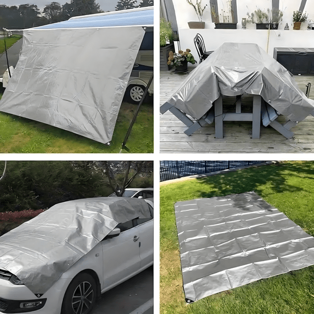 Plandeka Płachta Ochronna UV 4x5m 80g Okryciowa Mocna Uniwersalna 24