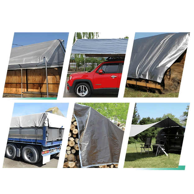 Plandeka Płachta Ochronna UV 4x5m 80g Okryciowa Mocna Uniwersalna 25