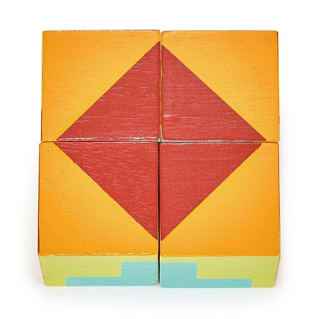 Mentari - Block Puzzle 4 pcs - Shapes and Colours - (MT7113)