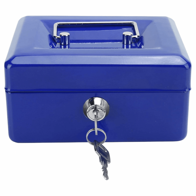 Metalinė taupyklė monetoms, banknotams, dokumentams, seifui, raktams