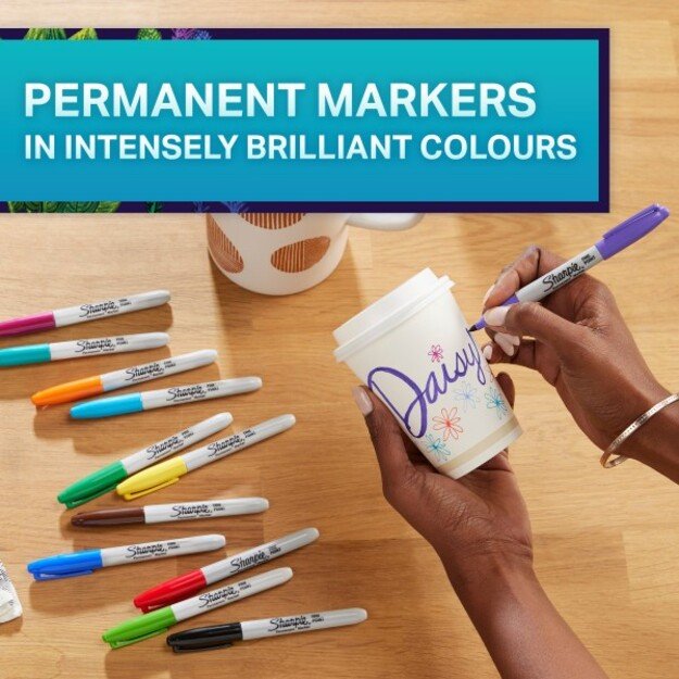 Sharpie - Permanent Marker Fine BTS Assorted Colours 18-Blister (2201230)