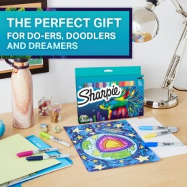 Sharpie - Permanent Marker Fine BTS Assorted Colours 18-Blister (2201230)