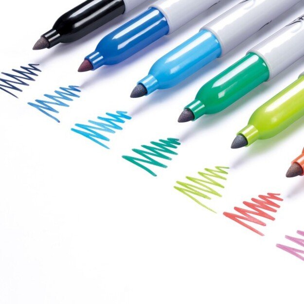 Sharpie - Permanent Marker Fine BTS Assorted Colours 18-Blister (2201230)