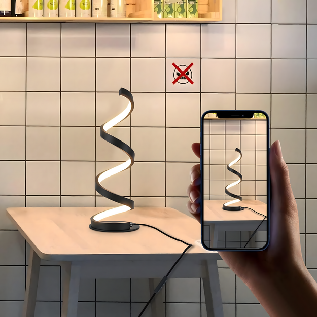 Led spirālveida naktslampiņas galda lampas dekoratīvais apgaismojums guļamistabai