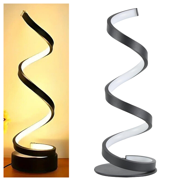 Led spirālveida naktslampiņas galda lampas dekoratīvais apgaismojums guļamistabai