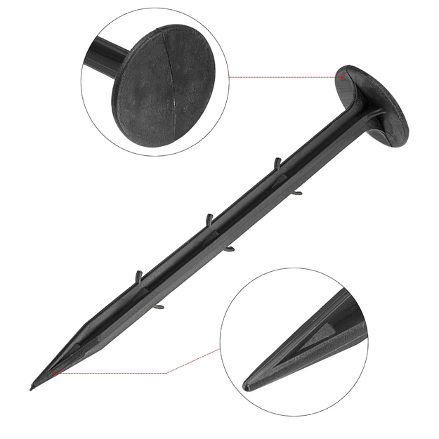 20 x tapas, enkuri, mietiņi agrotekstilam, izturīgs agrotekstils, 50 gab., 15 cm