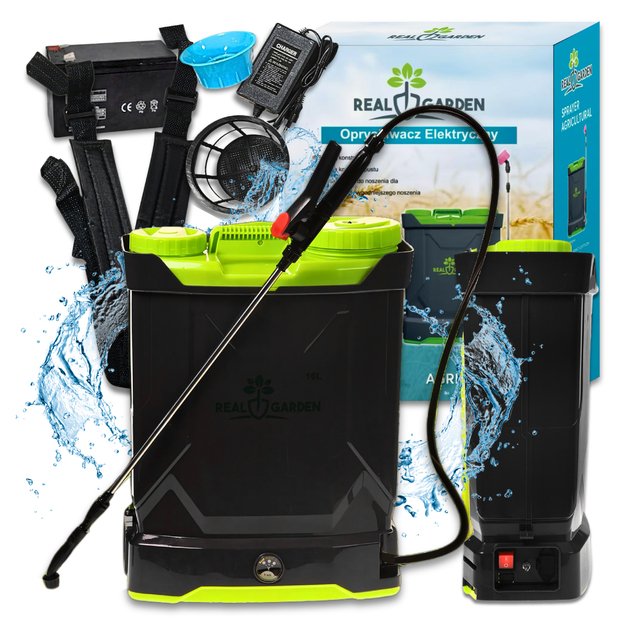 Kuprinės tipo purkštuvas su belaidžiu elektriniu purkštuvu, 16 l talpos rinkiniu